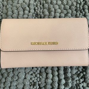 Michael Kors Pastel Pink Trifold Wallet New with Tags